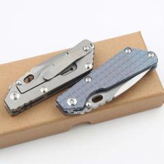 M.Strider Knives Custom PT3 Folding Knife 2.83" CPM-D2 Blade, Titanium Alloy Handles