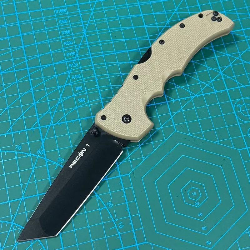 Cold Steel 27TMC Knives Recon M1 Folding Knife 3.74" S35VN Tanto Point Blade, Nylon Fiber Handles