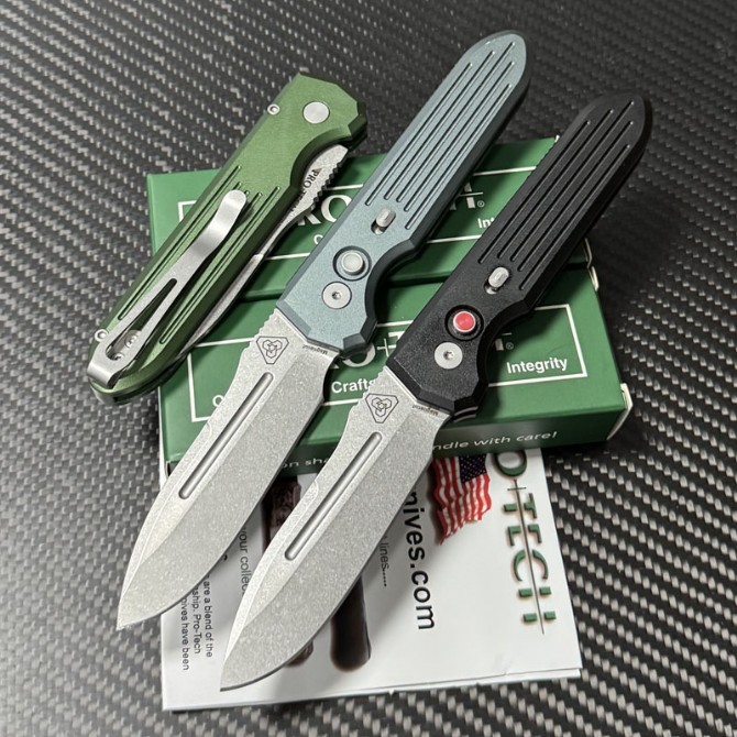 Pro-Tech Knives Terrain 365/PDW Invictus-ATC Compact Folding Knife 3.35" MagnaCut Spear Point Blade, 6061-T6 Handles