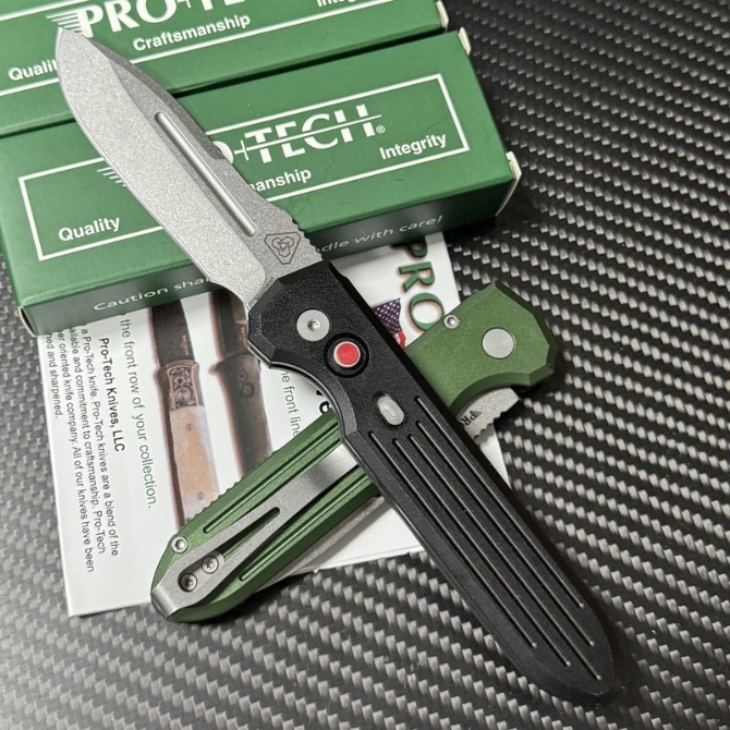 Pro-Tech Knives Terrain 365/PDW Invictus-ATC Compact Folding Knife 3.35" MagnaCut Spear Point Blade, 6061-T6 Handles
