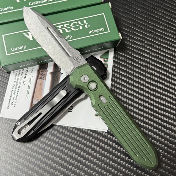 Pro-Tech Knives Terrain 365/PDW Invictus-ATC Compact Folding Knife 3.35" MagnaCut Spear Point Blade, 6061-T6 Handles
