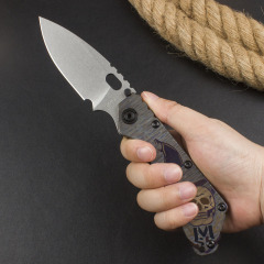 M.Strider Custom SMF Tank 3Models Folding Knife 3.15" CPM-D2 Blade, T-6061 Handles