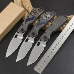 M.Strider Custom SMF Tank 3Models Folding Knife 3.15" CPM-D2 Blade, T-6061 Handles