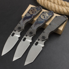 M.Strider Custom SMF Tank 3Models Folding Knife 3.15" CPM-D2 Blade, T-6061 Handles