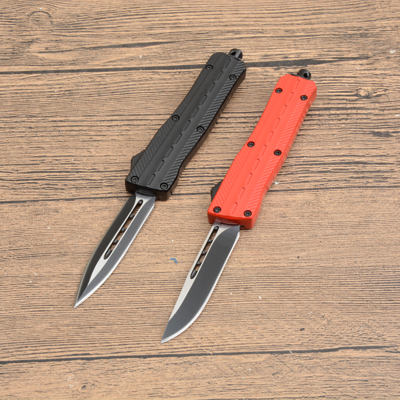 Microtech Mini Troodon Knifes AUTO OTF Knife 2.76" 440 Double Edge Blade, Zinc Aluminum Alloy Handles