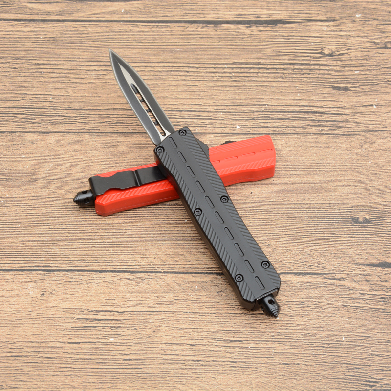 Microtech Mini Troodon Knifes AUTO OTF Knife 2.76" 440 Double Edge Blade, Zinc Aluminum Alloy Handles