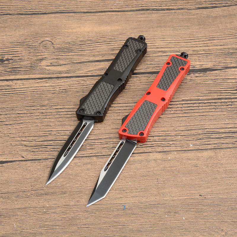 Microtech Mini Troodon Knives AUTO OTF Knife 2.76" 440 Double Edge Blade, Zinc Aluminum Alloy Handles