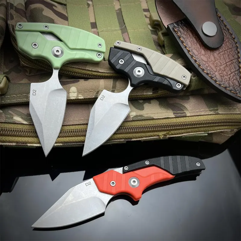 Dual Use Knives variant Folding Blade Knife 2.28'' D2 Drop point Blade ...