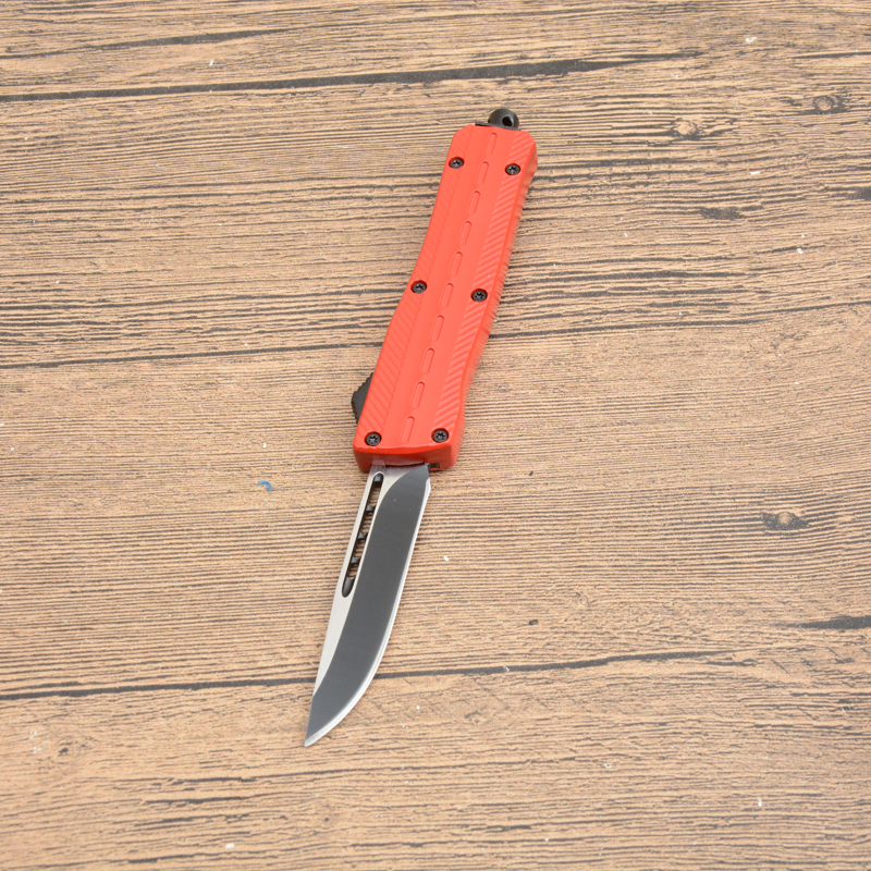 Microtech Mini Troodon Knifes AUTO OTF Knife 2.76" 440 Double Edge Blade, Zinc Aluminum Alloy Handles