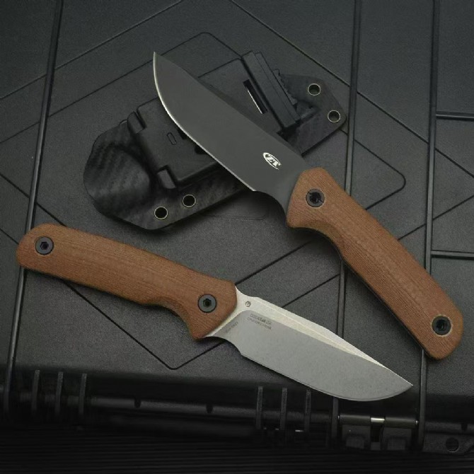 ZT 004 Knife Fixed Blade  3.74" 9Cr18mov Clip Point, G10 Handles, Kydex Sheath