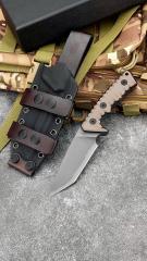 Miller Bros.BIsdes M27 Knife Fixed Blade 3.94" A8 Combo Tanto Blade, G10 Handles