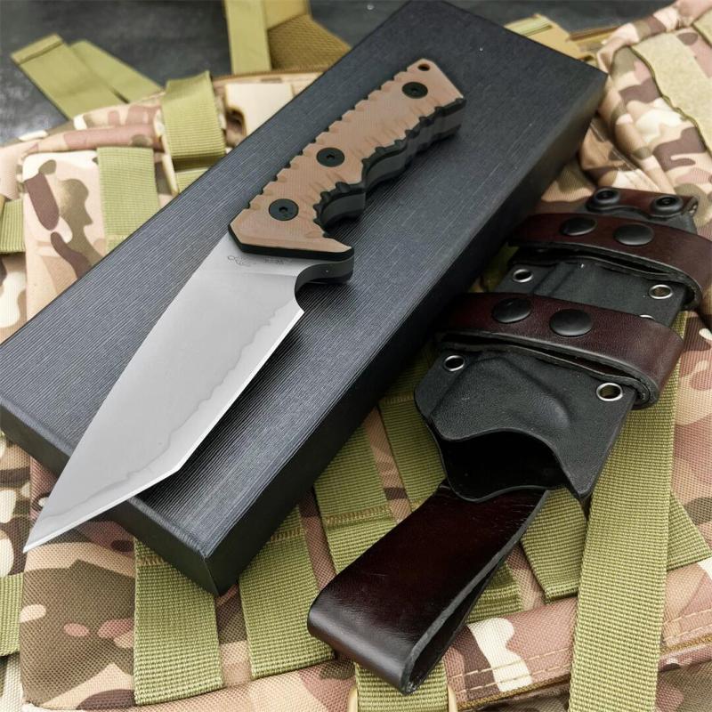 Miller Bros.BIsdes M27 Knife Fixed Blade 3.94" A8 Combo Tanto Blade, G10 Handles