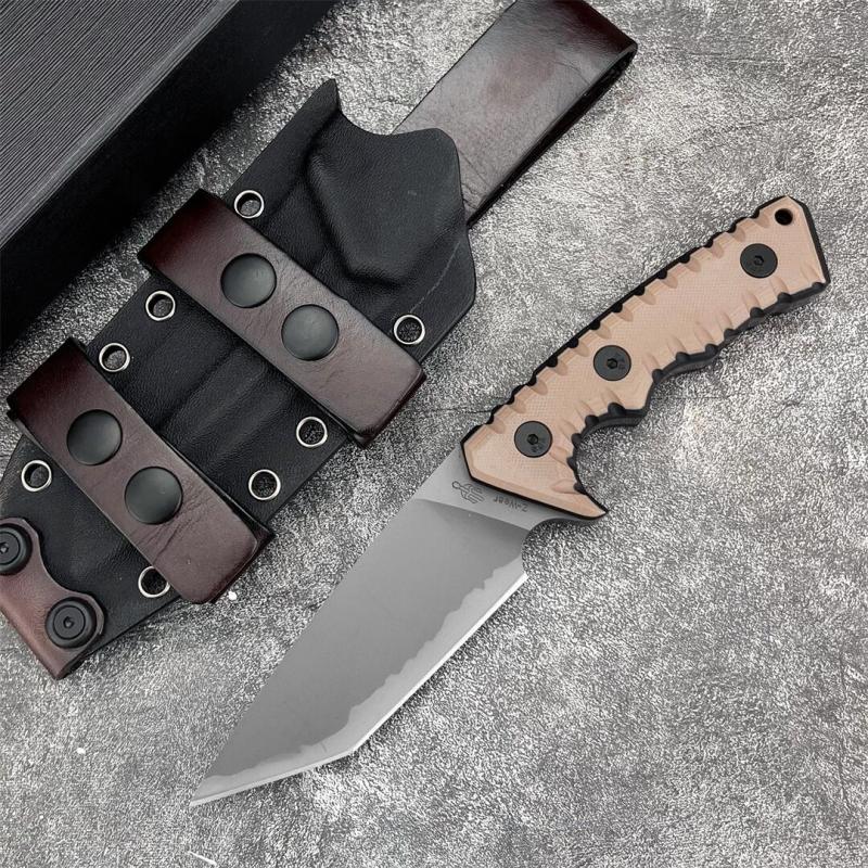 Miller Bros.BIsdes M27 Knife Fixed Blade 3.94" A8 Combo Tanto Blade, G10 Handles
