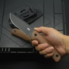 ZT 004 Knife Fixed Blade  3.74" 9Cr18mov Clip Point, G10 Handles, Kydex Sheath