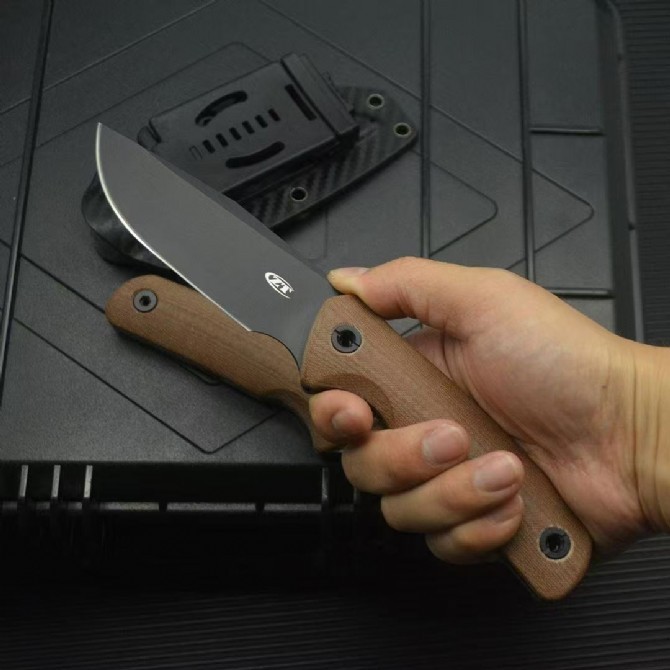 ZT 004 Knife Fixed Blade  3.74" 9Cr18mov Clip Point, G10 Handles, Kydex Sheath