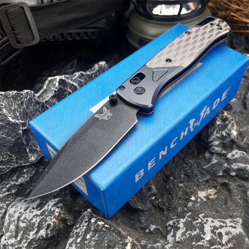 BM 535 Limited Edition Bugout AXIS Folding Knife 3.15" D2 Satin Plain Blade, Aluminum Handles