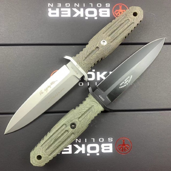 Boker Applegate-Fairbairn Knife 5.5 Premium Dagger 5-1/2" Blade with Micarta Handles