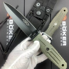 Boker Applegate-Fairbairn Knife 5.5 Premium Dagger 5-1/2" Blade with Micarta Handles