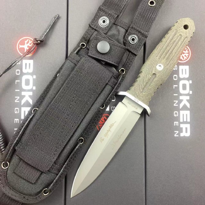 Boker Applegate-Fairbairn Knife 5.5 Premium Dagger 5-1/2" Blade with Micarta Handles