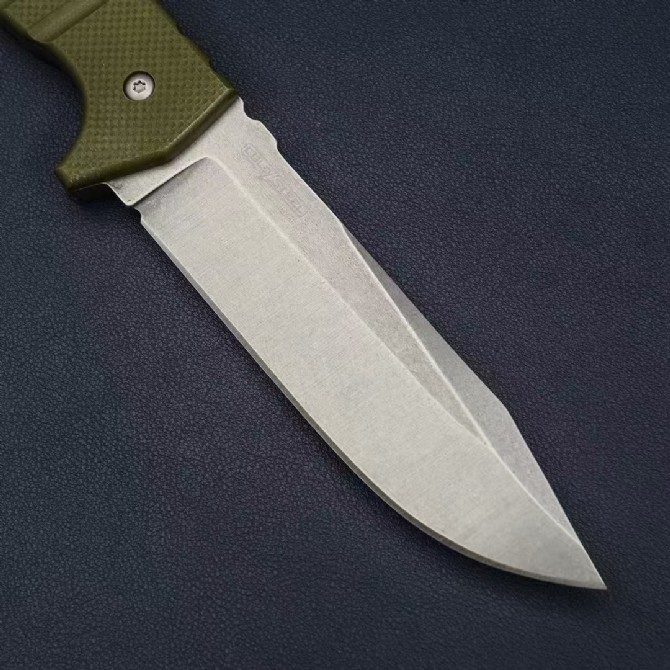 Cold Steel 14AKA AK-47 Field Knifes 5.51" CPM-3V Stonewashed Fixed Blade, OD Green G10 Handles