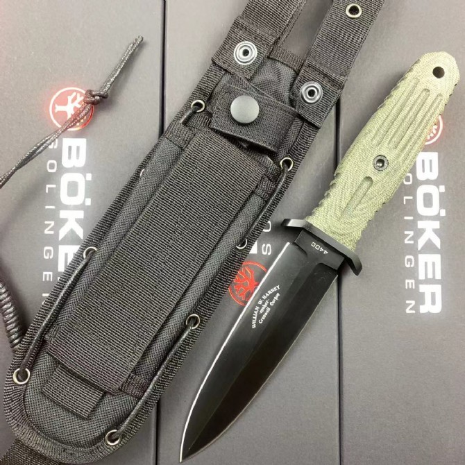 Boker Applegate-Fairbairn Knife 5.5 Premium Dagger 5-1/2" Blade with Micarta Handles