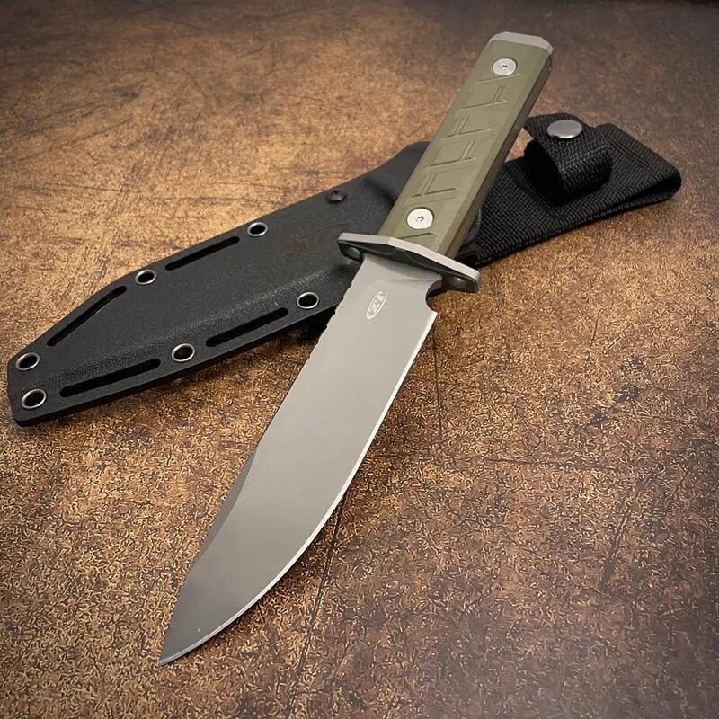 ZT 0006 Knife Fixed Blade, 5.35" CPM-3V Bead Blasted Clip Point, G10 Handles, Kydex Sheath