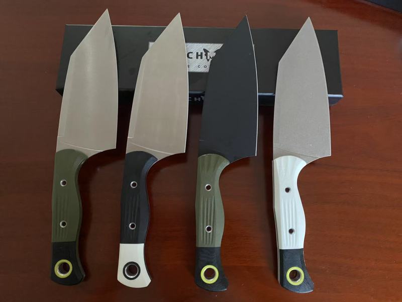 BM Station Fixed Blade Knife 5.82" CPM-154 Black Clip Point Blade, OD G10 Handles with G10 Bolsters, Plastic Sheath - 4010BK-01
