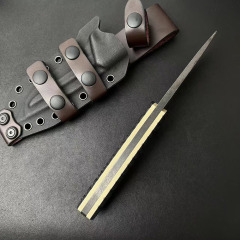 Miller Bros.BIsdes M27 Knife Fixed Blade 3.94" D2 Combo Tanto Blade, G10 Handles