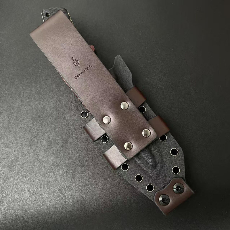 Miller Bros.BIsdes M27 Knife Fixed Blade 3.94" D2 Combo Tanto Blade, G10 Handles