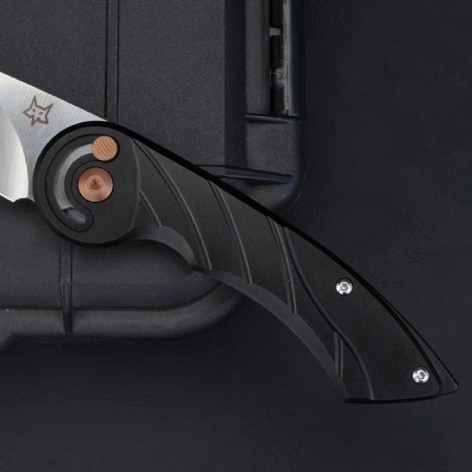 FX-2025 Euro Design Knife 2.83" M390 Satin Plain Folding Blade, 6061-Aviation Aluminum Handles