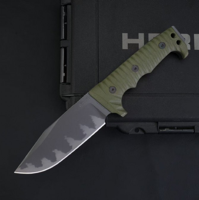 Miller Bros.BIsdes Knife M-8 Fixed Blade 5.12" Z-WEAR Drop Blade, G10 Handles