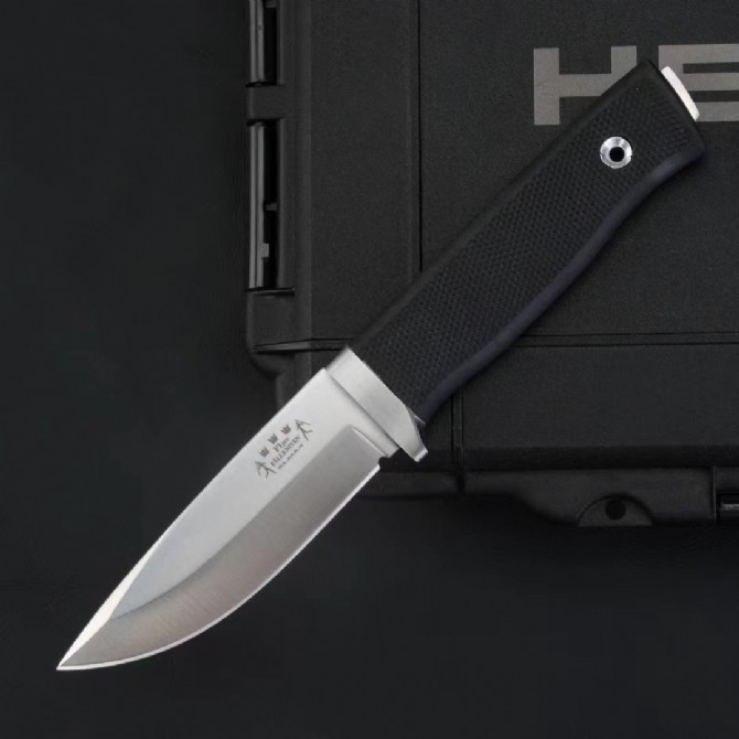 F1 Pro Knifes Survival Fixed Blade Knife 3.94" Satin Elmax Blade, TPR Handle and Sheath