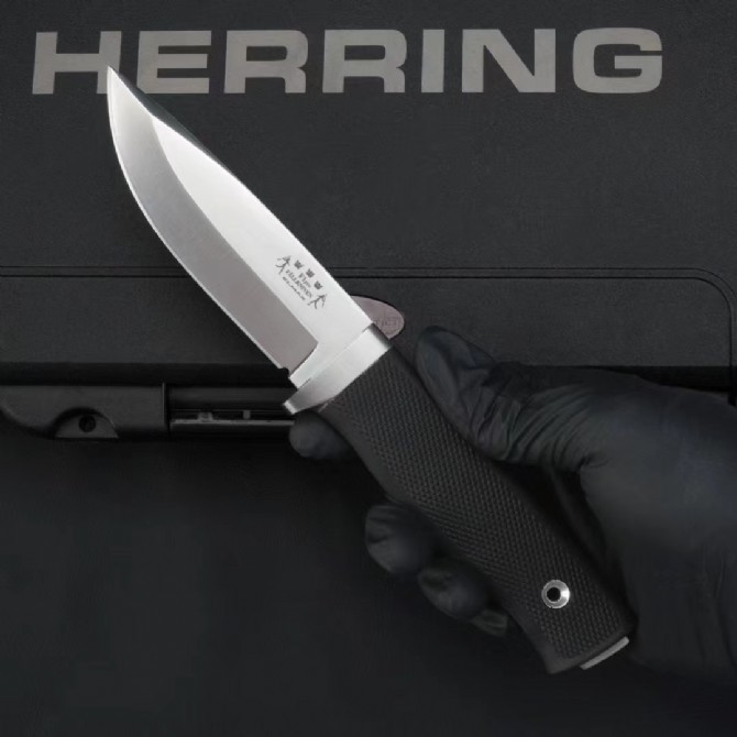F1 Pro Knifes Survival Fixed Blade Knife 3.94" Satin Elmax Blade, TPR Handle and Sheath