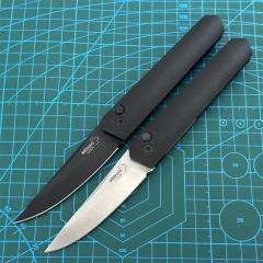 Boker Plus Kwaiken Knife AUTO Folding 3.5" 154CM Blade, Black Aluminum Handles