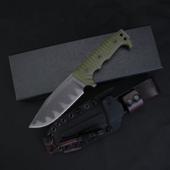 Miller Bros.BIsdes Knife M-8 Fixed Blade 5.12" Z-WEAR Drop Blade, G10 Handles
