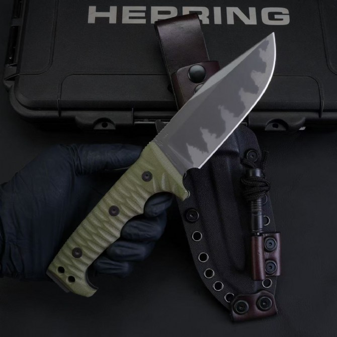 Miller Bros.BIsdes Knife M-8 Fixed Blade 5.12" Z-WEAR Drop Blade, G10 Handles