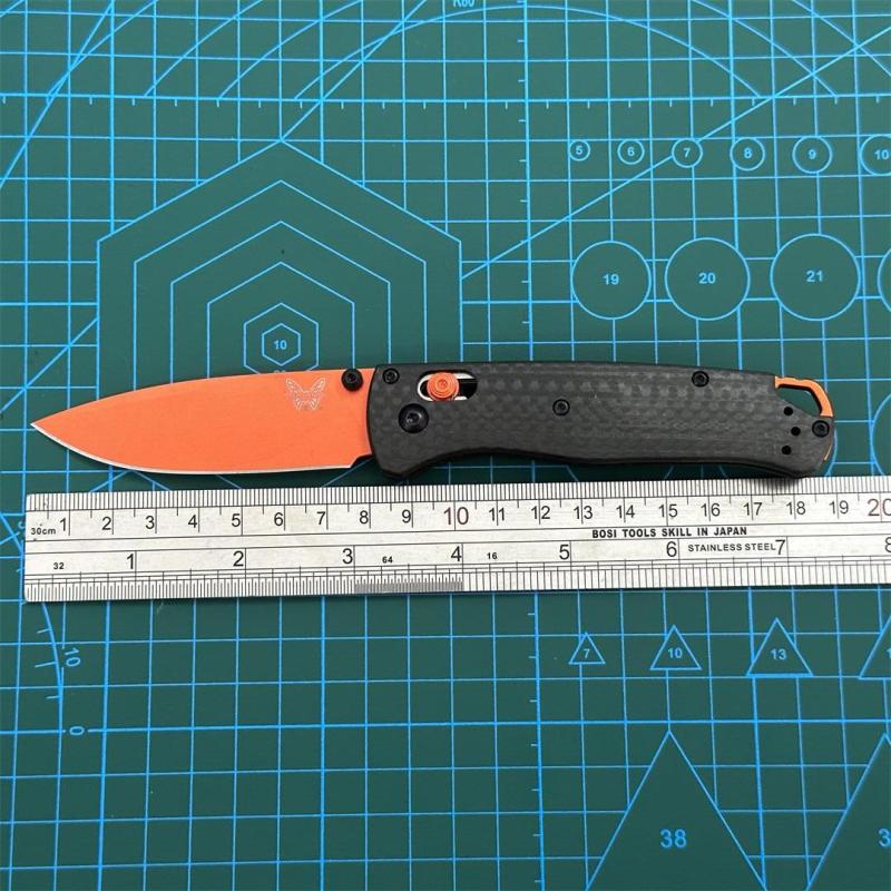 BM 535 Knife Bugout AXIS Folding Balde 3.24" S30V Satin Plain Blade, Carbon Fiber Handles