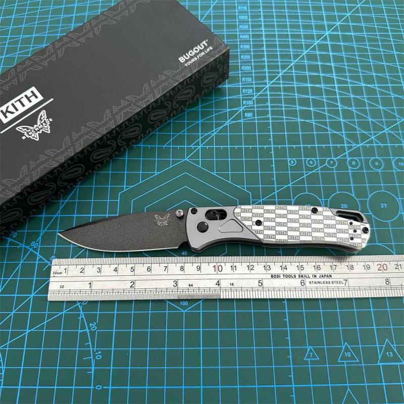 Limited Edition BM 535 Knife Bugout AXIS Folding 3.15" D2 Satin Plain Blade, Aluminum Handles