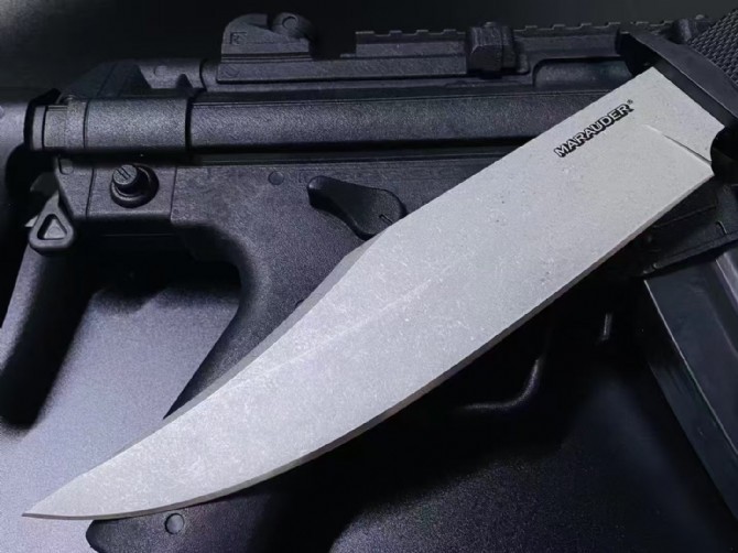 Cold Steel 39L Knife Marauder Fixed Blade 9" AUS 8A Bowie Plain Blade, Kray-Ex Handles, Secure-Ex Sheath