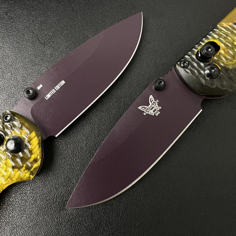 BM Mini Freek Knives Folding Knife 2.87" CPM-M4 Satin Plain Blade, PEI Handles - 565PL-2501