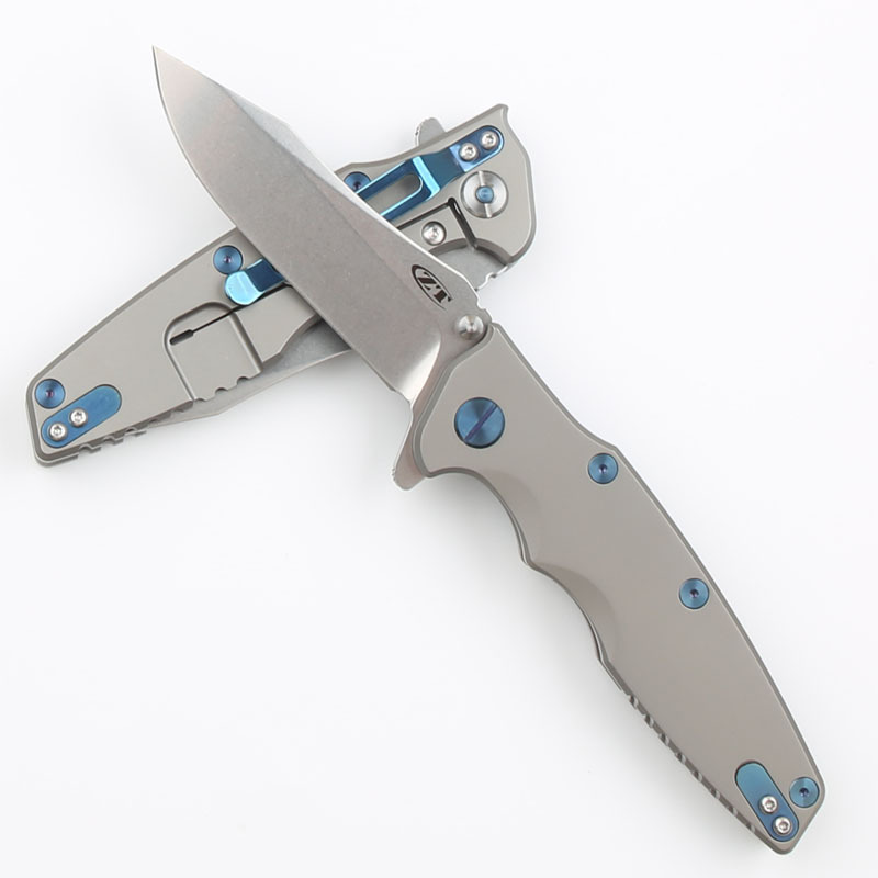 ZT 0392 Knife Flipper 3.5" CTS-204P Folding Blade, TC4 Handles