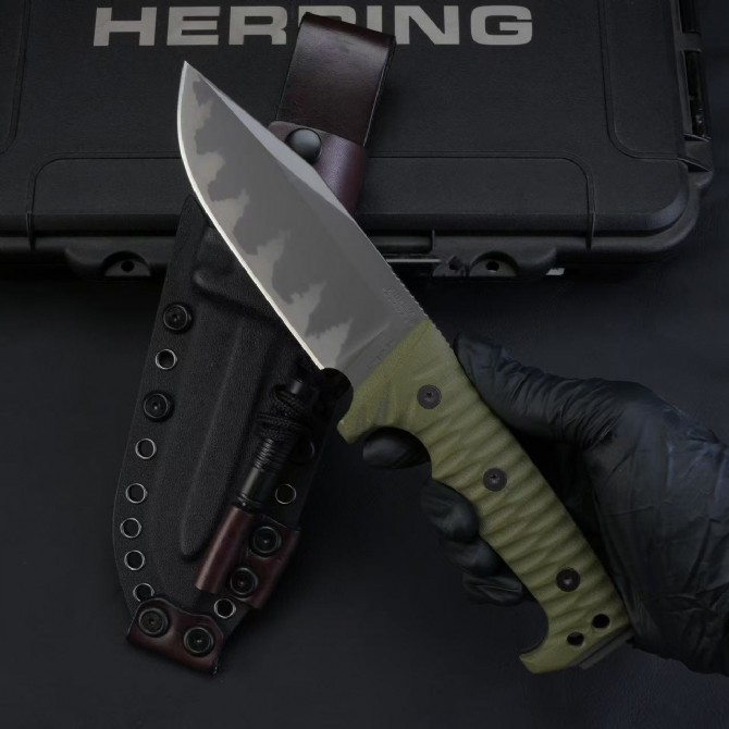 Miller Bros.BIsdes Knife M-8 Fixed Blade 5.12" Z-WEAR Drop Blade, G10 Handles