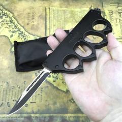 CS 1918 Boxing Knuckles Knifes Auto Folding Knife 3.62" 440c Plain Blade, Zinc Alloy Handles