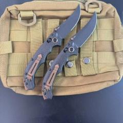BM 865BK-02 Knifes Mini Bedlam AXIS Folding Knife 3.54" S90V Blade, Carbon Fiber Handles