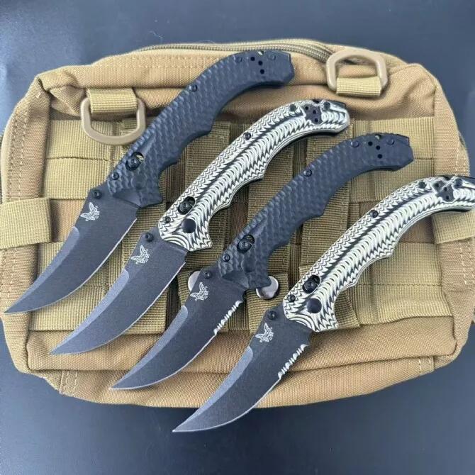 BM 865BK-01 Knives Mini Bedlam AXIS Folding Knife 3.54" S90V Blade, Black/OD Green G10 Handles