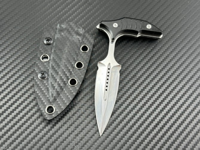 MT Micro Knife Technology Sword emblem, Hand Prick