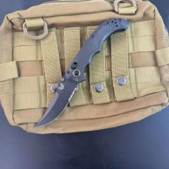 BM 865BK-02 Knifes Mini Bedlam AXIS Folding Knife 3.54" S90V Blade, Carbon Fiber Handles