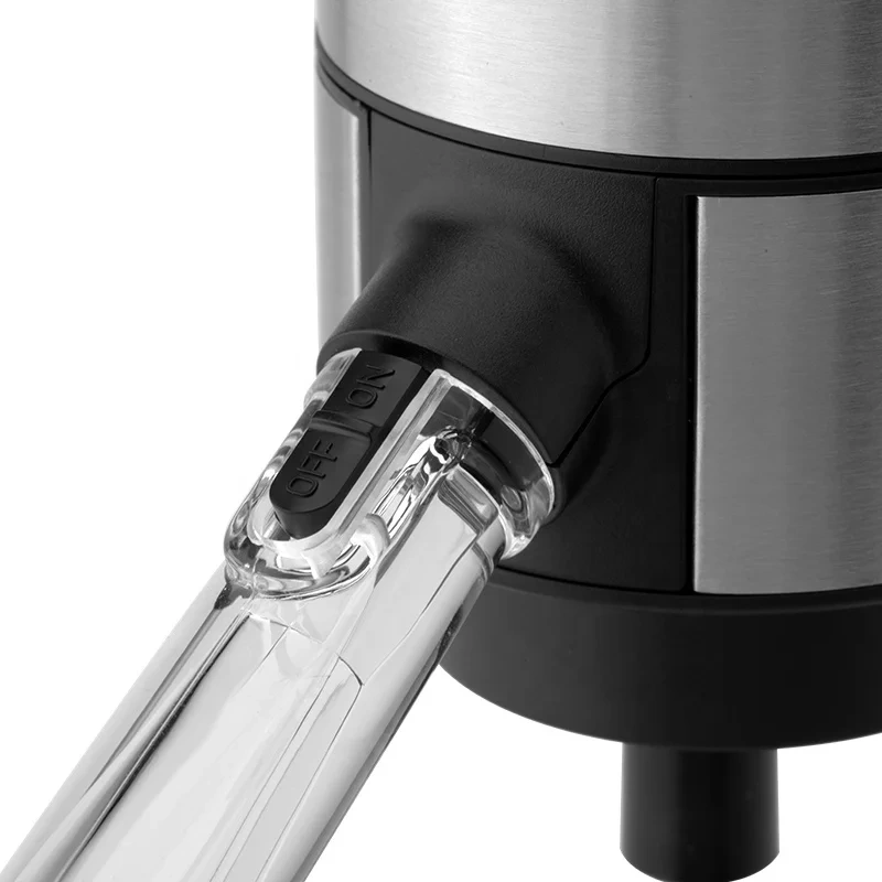 Portable Retractable Tube Stainless Steel One Touch Automatic Smart Decanter Dispenser Electric Wine Aerator Pourer