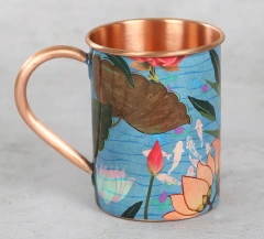 Copper Bar Tumblers Stainless Steel 18.5oz Hammered Drinking Mugs for Moscow Mule and Beer