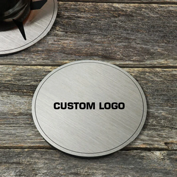 Custom Stainless Steel Coaster Blank Sublimation Shiny Square Metal Coaster
